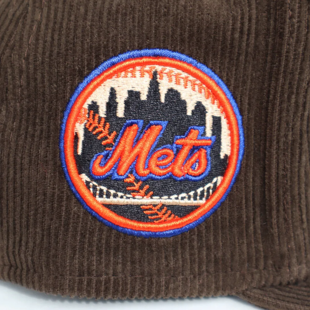 T7L x New York Mets Skyline Patch (Walnut) Corduroy | New Era 59Fifty Fitted