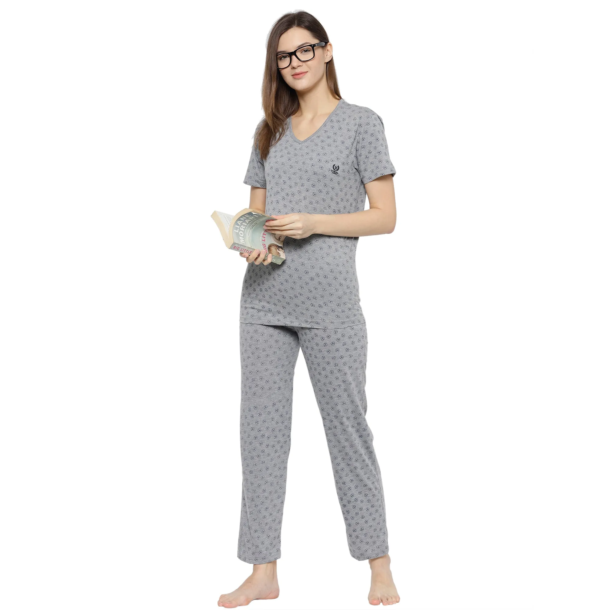 Vimal Jonney Grey Women's Night Suit