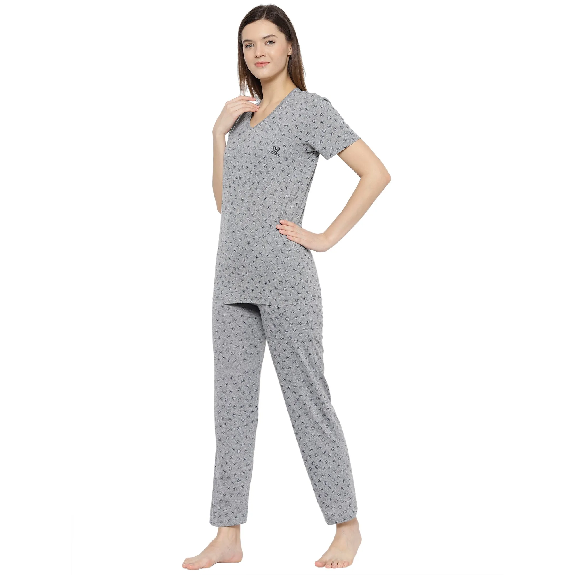 Vimal Jonney Grey Women's Night Suit